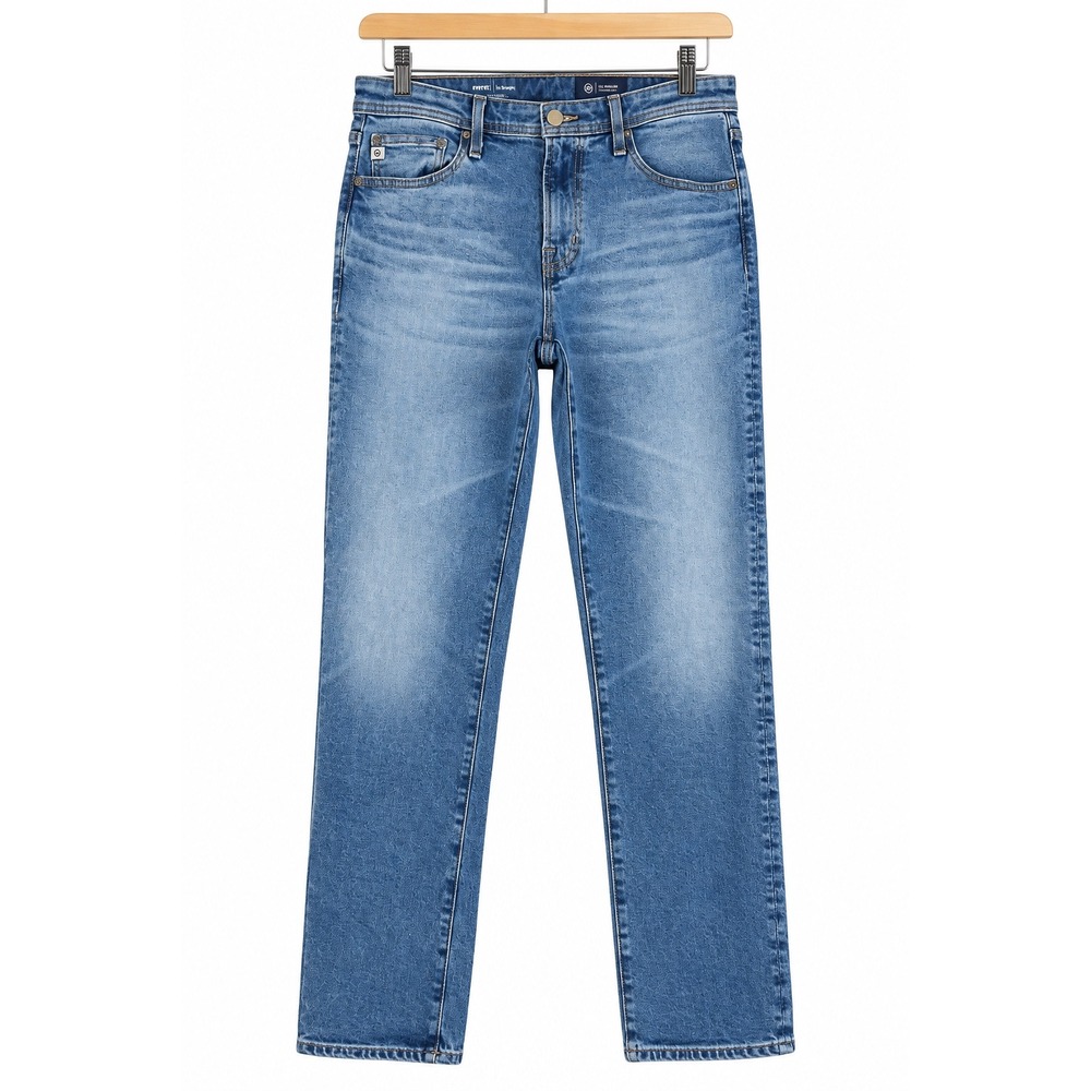 AG Adriano Goldschmied Everett Slim Straight Jeans Blue Japanese Fabric Mens 33